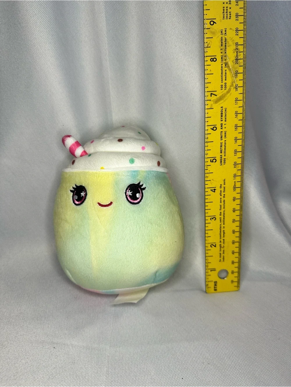 Squishmallows pastel rainbow plush - yellow,‎ blue, pink